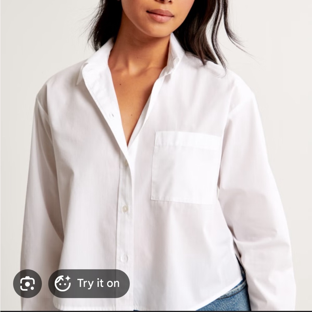 Abercrombie & Fitch White Button Down Shirt